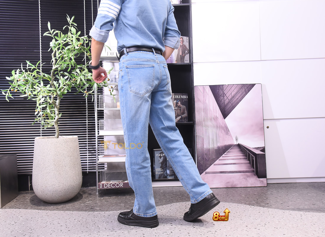 Giày cao 8cm slip da thật siêu nhẹ 8